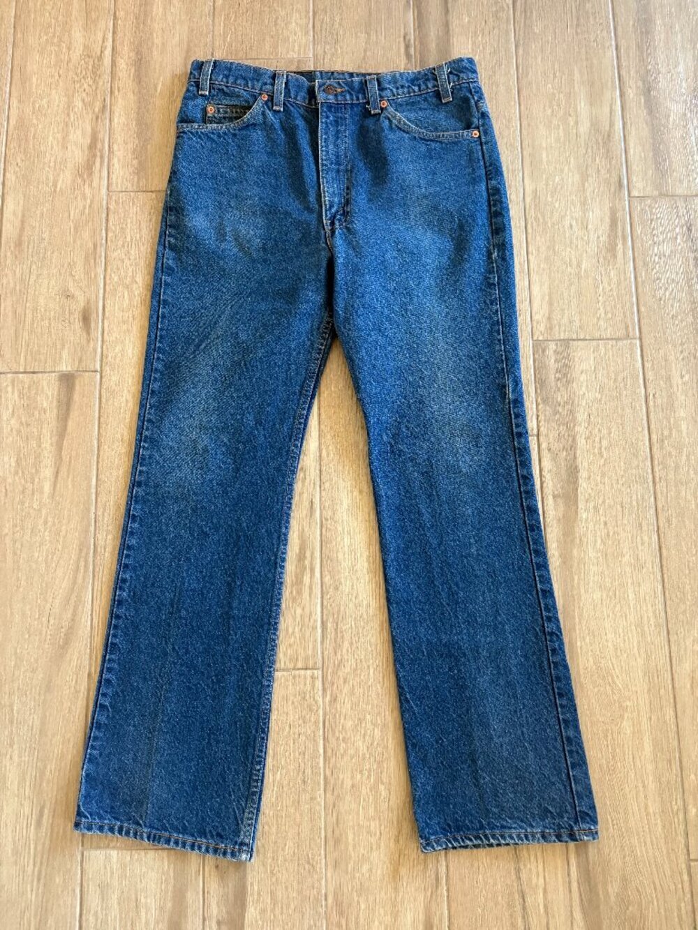 Vintage Levi's 517 Bootcut Jeans Men's 36 x 32 Blue Denim Orange Tab Cowboy 90's